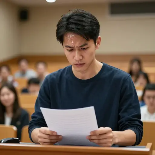 发表演讲的想法让他充满了恐惧。