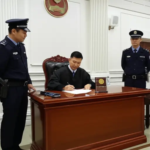 法官签发了搜查令，允许警方进入嫌疑人的办公室。