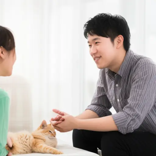 我非常感激你在我生病时照顾我的猫。