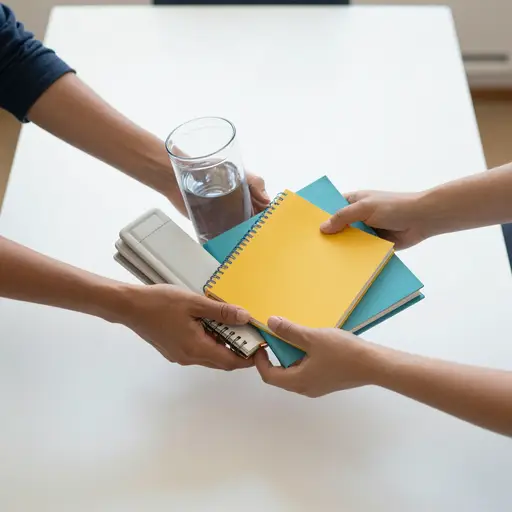 请把桌上的所有东西都拿走。