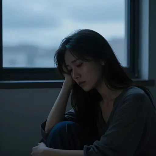他的离世给她带来了深切的悲伤。