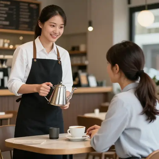 女士，您要喝点咖啡吗？