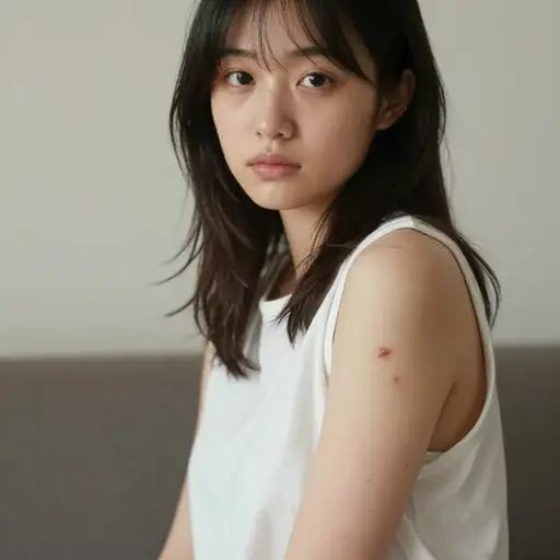 她有几处割伤和瘀伤，但都不严重。