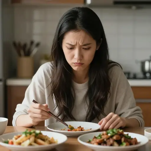 她是个很挑食的人。