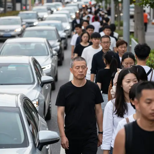 现在是交通高峰期，城市很繁忙！