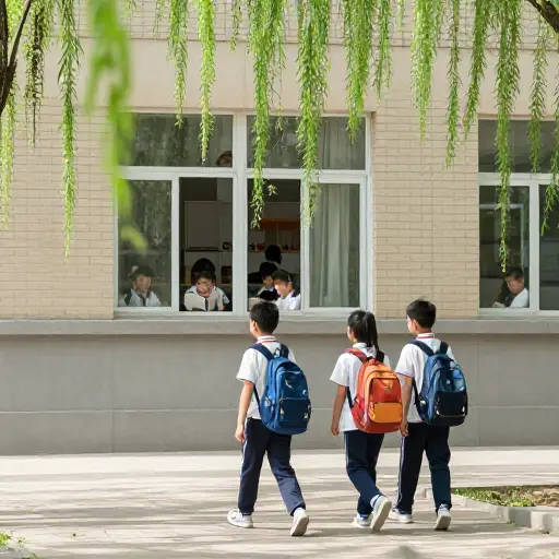 我们的孩子现在还在学校上课。