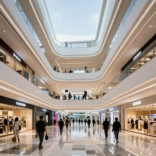 新购物中心是一个拥有数百家商店的巨大综合体。