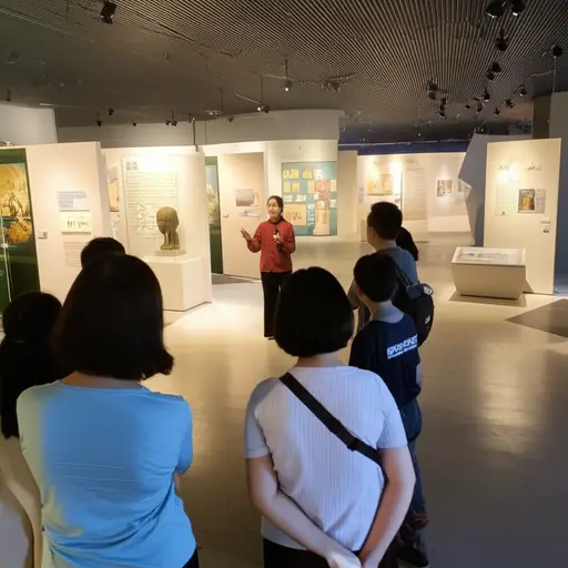 导游带领我们参观了博物馆的所有展品。