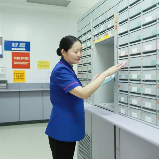 我妈妈在邮局工作。