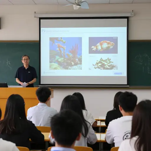 当时，他也在当地大学讲授海洋生物学。