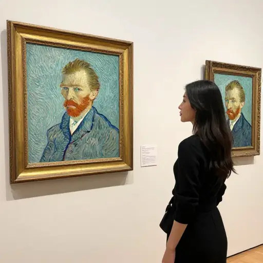 她拥有一套梵高的画作收藏，价值连城。