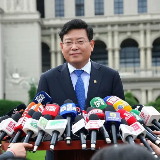 那位政客巧妙地操控了媒体的报道，为自己的政策争取支持。