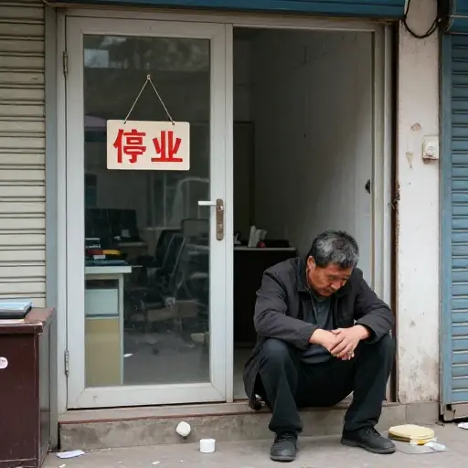 他的生意倒闭后，他觉得自己是个失败者。
