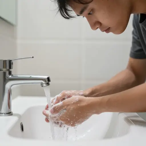 经常洗手是个人卫生的一个基本方面。