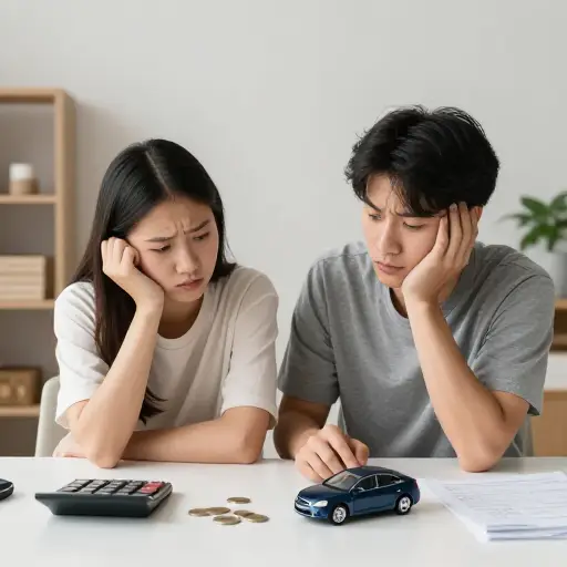 我们目前买不起新车。