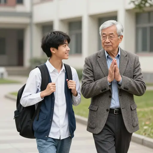 那位阿谀奉承的学生对客座教授说的每个字都赞不绝口，希望拿到推荐信。