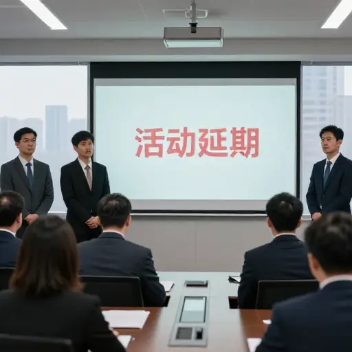 管理层对活动因不可预见的情况而延期表示抱歉。