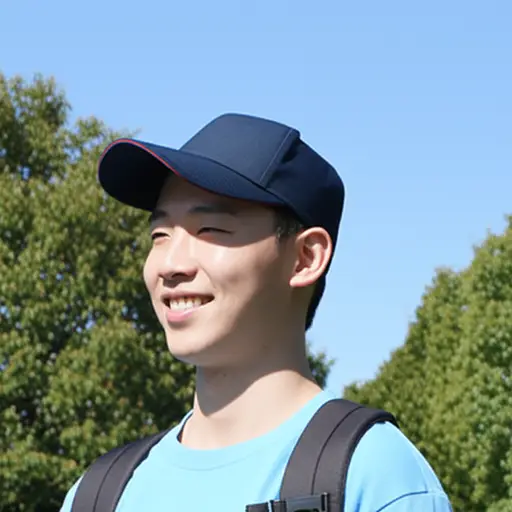 我夏天喜欢戴帽子。