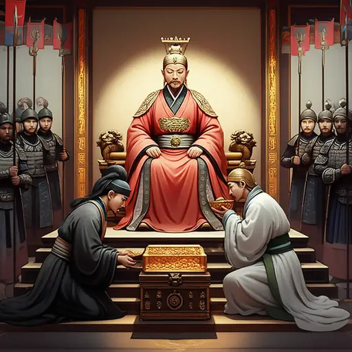 战败国每年向胜利国进贡以示臣服。