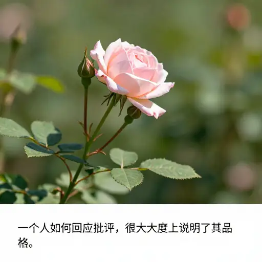 一个人如何回应批评，很大程度上说明了其品格。