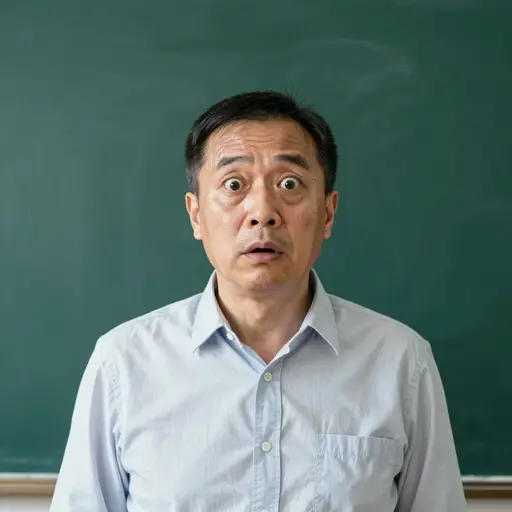 我历史老师脸上恐慌的表情几乎有点滑稽。