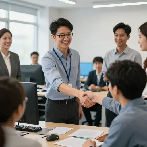该公司刚刚招聘了一名新员工来加强团队。