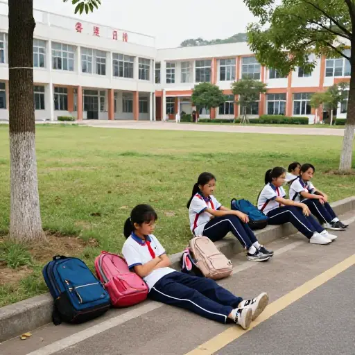 这些孩子就是太懒了，连学校都不愿意走路上。