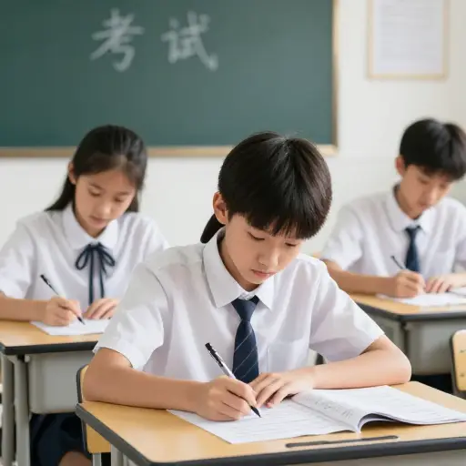 学生们明天有一场笔试。