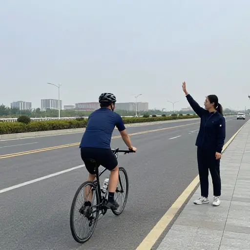 你继续骑车，我在那里见你。