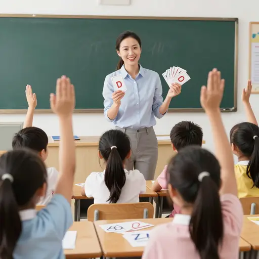 在游戏中，他让学生选择一个元音或辅音。