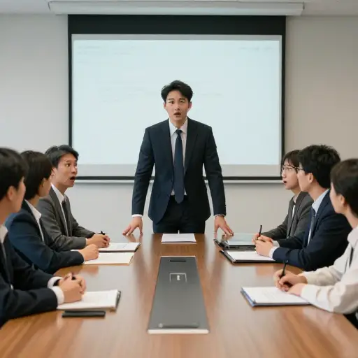 他毫无明显理由地突然离开了会议。