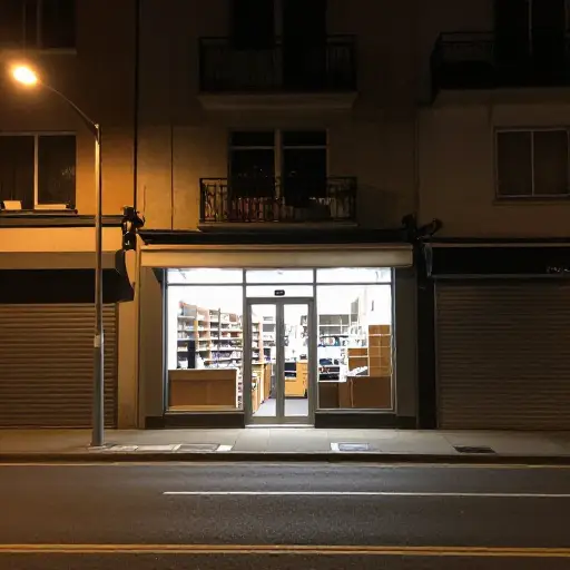 商店营业到很晚。