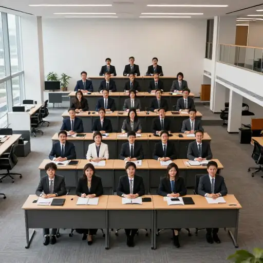 许多大公司采用等级分明的管理体系。