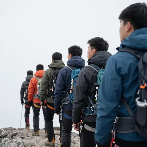 他们是第一批到达山顶的人。