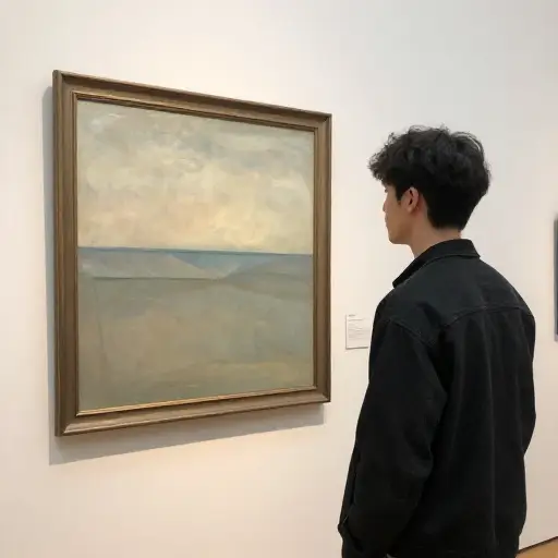 我被这幅画微妙的色彩运用所吸引。