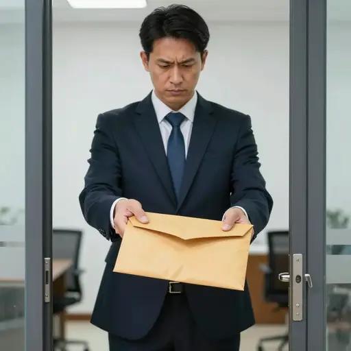 公司给他寄了一封正式的解雇信。