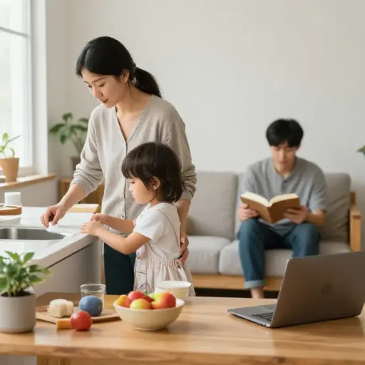 但女人的主要角色仍然是抚养她的孩子，成为丈夫的好助手，并照顾家庭。