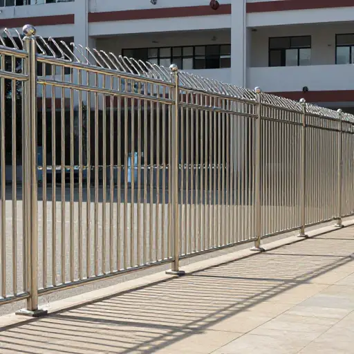 学校在场地周围安装了新的围栏以加强安全。