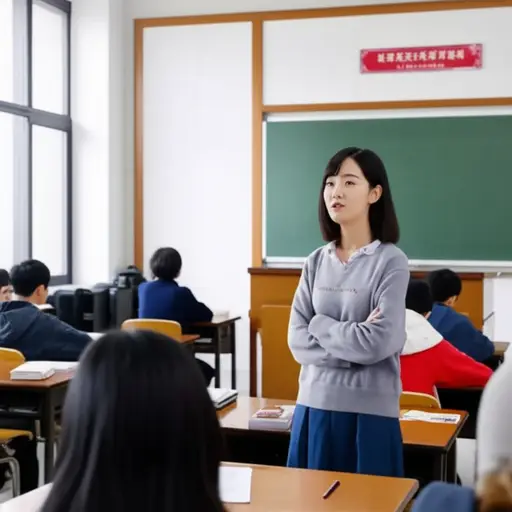 当她被点名回答问题时，她结结巴巴地说：“我...我不知道答案。”