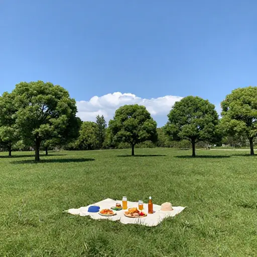 幸运的是，天气及时放晴，适合野餐。