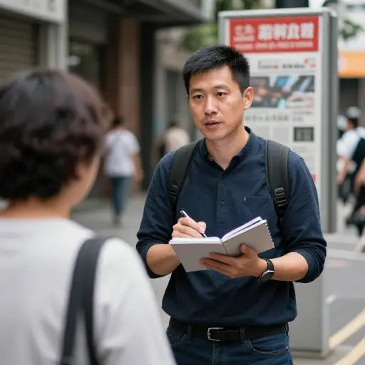 他是当地报纸的记者。