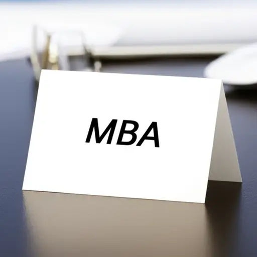 他名片上的字母'MBA'代表工商管理硕士学位。