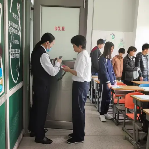 监考老师仔细检查了所有学生的证件。