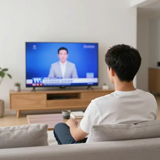 我通常在有线电视上看新闻。