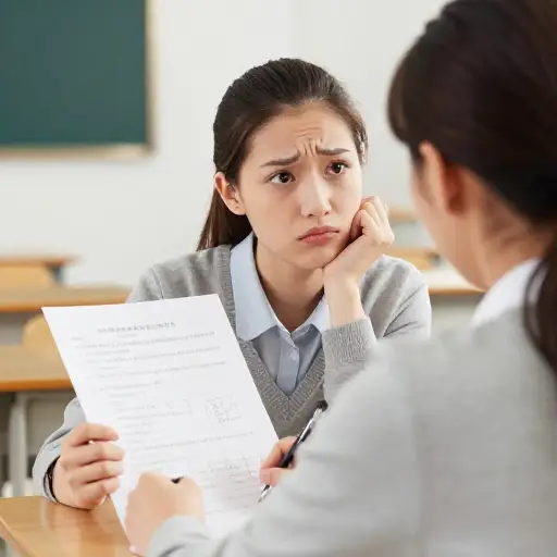 她在数学题上卡住了，没能完成测试。