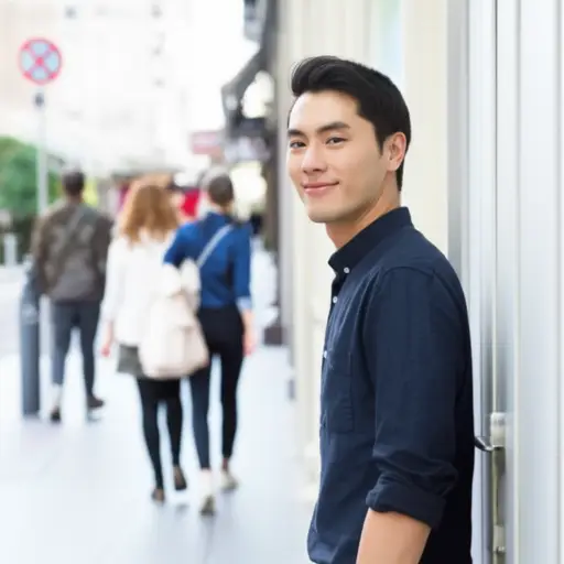 他往旁边站了站，让人们通过。