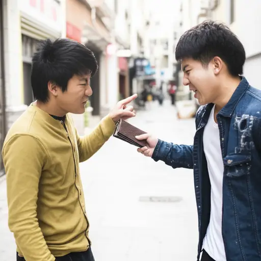 那个混蛋偷了我的钱包还假装没事发生。