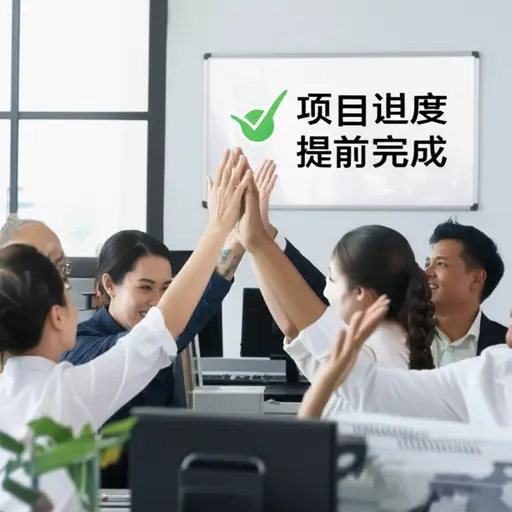 公司员工的辛勤贡献使项目提前完成。