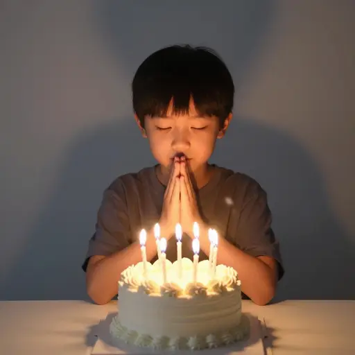 我许了一个生日愿望。
