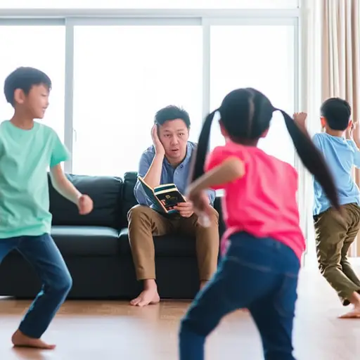 孩子们的吵闹声让我无法安静地看书。